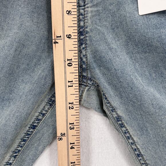 BAYRUE Summer Straight Pants Men 31 Retro Light Blue Wash Jeans Soft Relaxed NEW - Picture 13 of 14